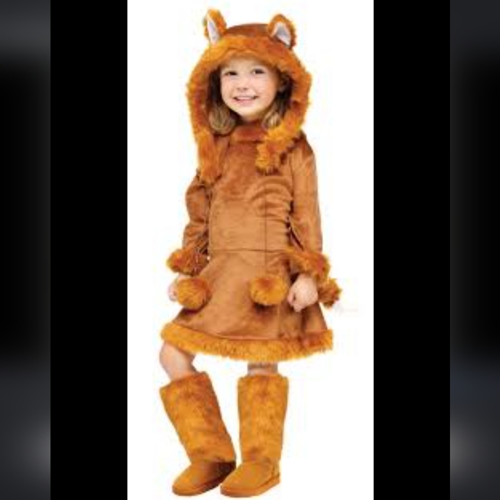 Fuzzy Sweet Fox Costume by Fun World Size 4-6